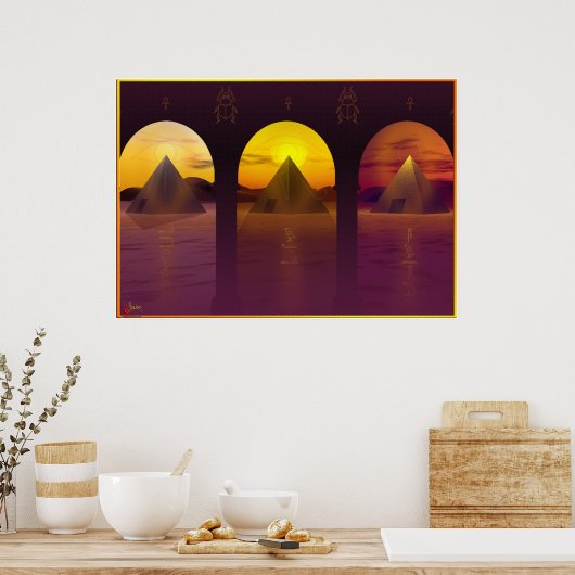 夕日の構造 ポスター (キッチン)