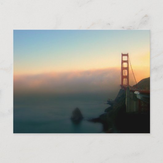 夕日の橋 ポストカード (正面)