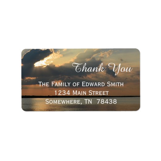 夕日の水ありがとう ラベル (正面)