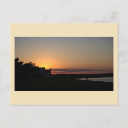 夕日の水景フォトポストカード ポストカード (正面)