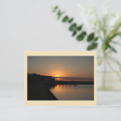 夕日の水景フォトポストカード ポストカード (スタンド正面)