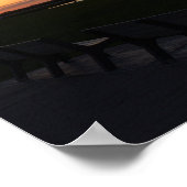 夕日の水辺フォトポスター ポスター (角)