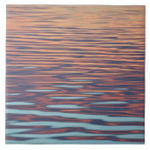 夕日の波紋を水に タイル (正面)