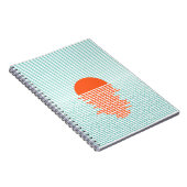 夕日の海ストライプの – 背景 ノートブック (右側)