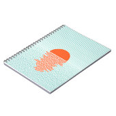 夕日の海ストライプの – 背景 ノートブック (左側)