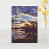 夕日の湖1 カード (黄色い花)