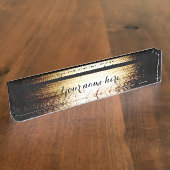 夕日の湖 デスクネームプレート (側面)