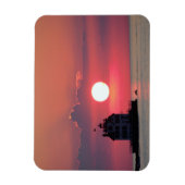 夕日の湖 マグネット (縦)