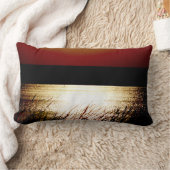 夕日の湖 ランバークッション (ブランケット)