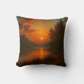 夕日の湖 – 自然 – アインスパイアクセント クッション (正面)
