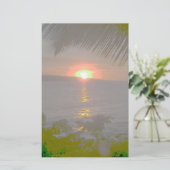 夕日の熱帯風景固定 便箋 (スタンド正面)