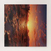 夕日の砂漠の風景 ジグソーパズル (横)