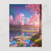 夕日の美しいが湿地で発表 ポストカード (正面)