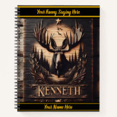 夕日の美しいムースの彫刻 ノートブック (正面)