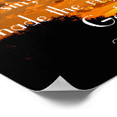 夕日の聖書第2コリント5:21 ポスター (角)