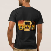 「夕日の自由の精神 Tシャツ (裏面)
