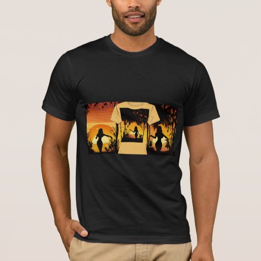 「夕日の自由の精神 Tシャツ (正面)