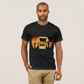 「夕日の自由の精神 Tシャツ (正面フル)