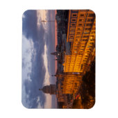 夕日の街並み,ハバナ,キューバ マグネット (縦)