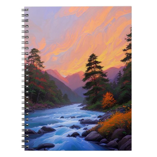 夕日の踊りオンザストリーム ノートブック (正面)