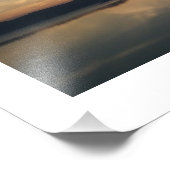 "夕日の近くの素晴らしい水"クレーター湖 フォトプリント            (角)