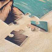 夕日の間に熱帯ビーチでベルギーのマリノワ ジグソーパズル (側面)