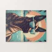 夕日の間に熱帯ビーチでベルギーのマリノワ ジグソーパズル (横)