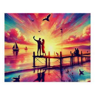 🌅夕日の静寂を体験しよう！ ポスター