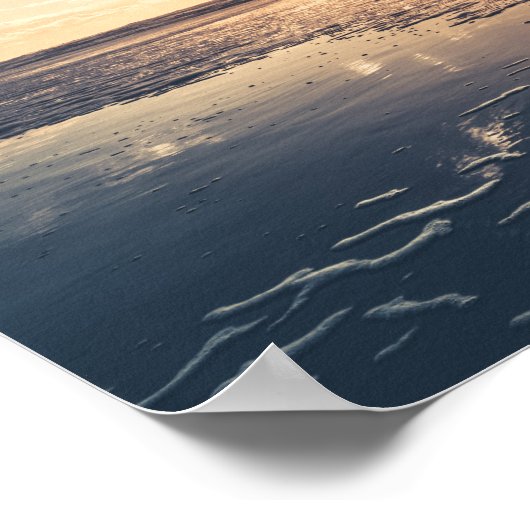 夕日の風景の劇的な写真 ポスター (角)