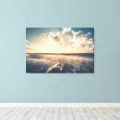 夕日の風景写真 キャンバスプリント (インサイチュ (ウッドフロア))