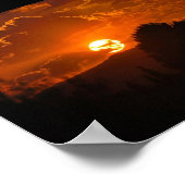 夕日の風景 ポスター (角)