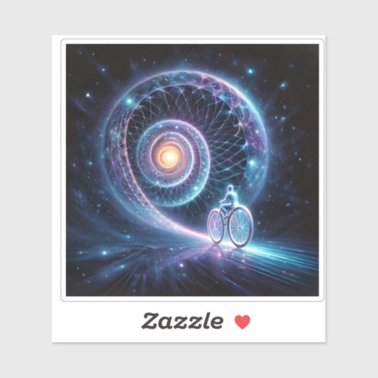 夕日の馬の走鮮やかな水色 シール (シート)