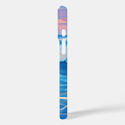 夕日のiPhone / iPadケースで青い波 Case-Mate iPhoneケース (裏面 / 左)