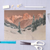 夕日はカイザータル、スノーマウンテン、デコページ 薄葉紙 (クラフト)