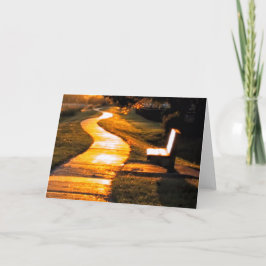 夕日への道の曲がり カード