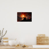 夕日を一緒に見ているカップル ポスター (キッチン)