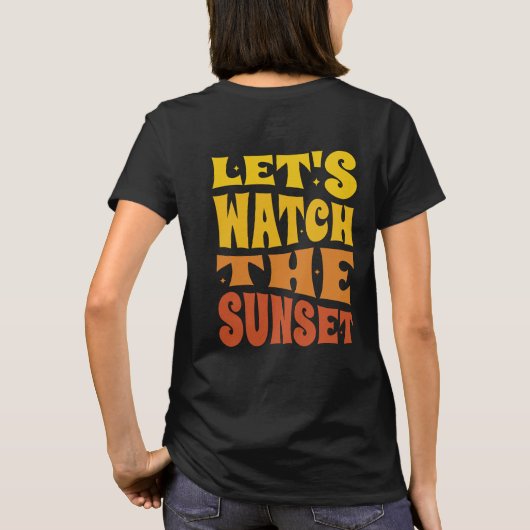 夕日を見よう Tシャツ (裏面)