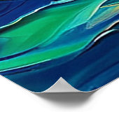 夕日を鮮やか通る帆船の旅カラフル路 ポスター (角)