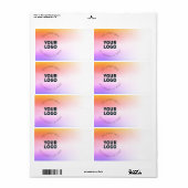 夕日インスパイアグラデーション |差出人住所または製品 ラベル (フルシート)