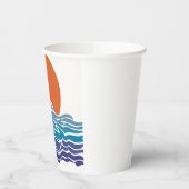 夕日カラフルが美しい海波 紙コップ (左)