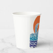夕日カラフルが美しい海波 紙コップ (右)