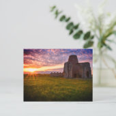 夕日カラフルはがきのノーフォーク遺跡 ポストカード (スタンド正面)