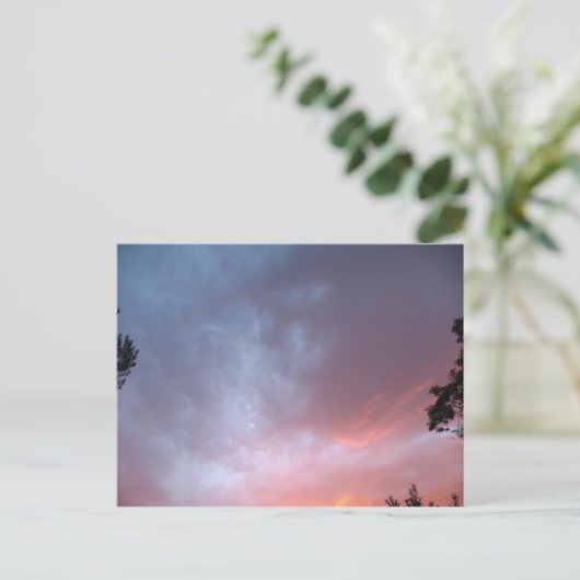 夕日カラフル ポストカード (スタンド正面)