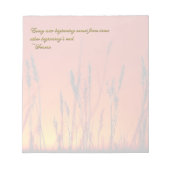 夕日シルエット感動的 ノートパッド (正面)