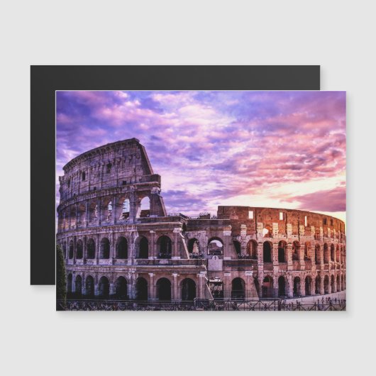 夕日絵画のローマのコロッセオの (正面/裏面)