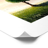 夕日絵画の穏かわいらしやかな芸術 ポスター (角)