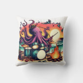 夕日遊のビーチによるタコの太鼓 クッション (裏面)