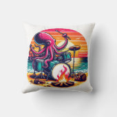 夕日遊のビーチによるタコの太鼓 クッション (裏面)