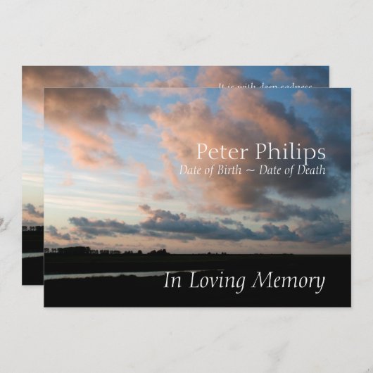 夕日1平和記念事業発表会 招待状 (正面/裏面)