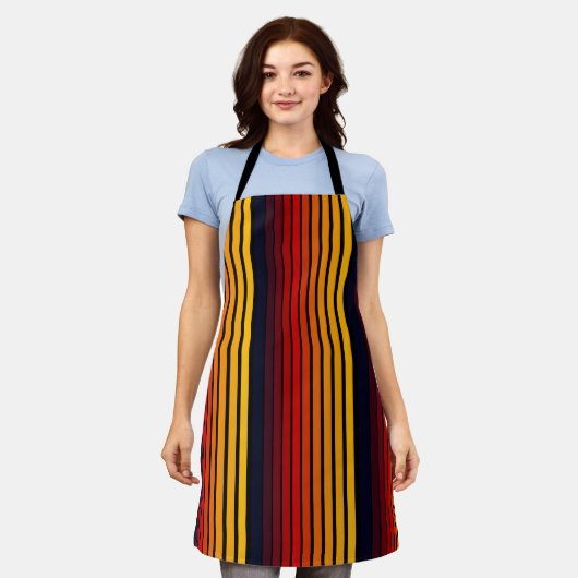 夕日 エプロン (着用した状態)